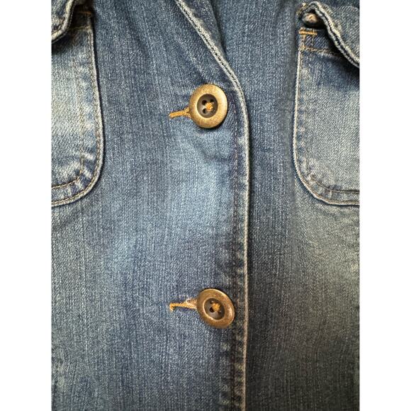 Denim blue blazer jacket 3 button closing by coldwater creek size Medium - Picture 6 of 9